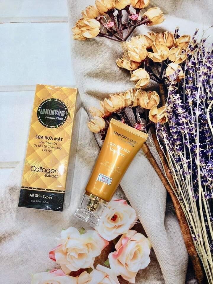 Sữa rửa mặt collagen linh chi vàng 80ml