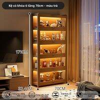 ZHUSHANXIA | Tủ Hiển Thị Đa Năng Acrylic Có Khóa và Đèn
