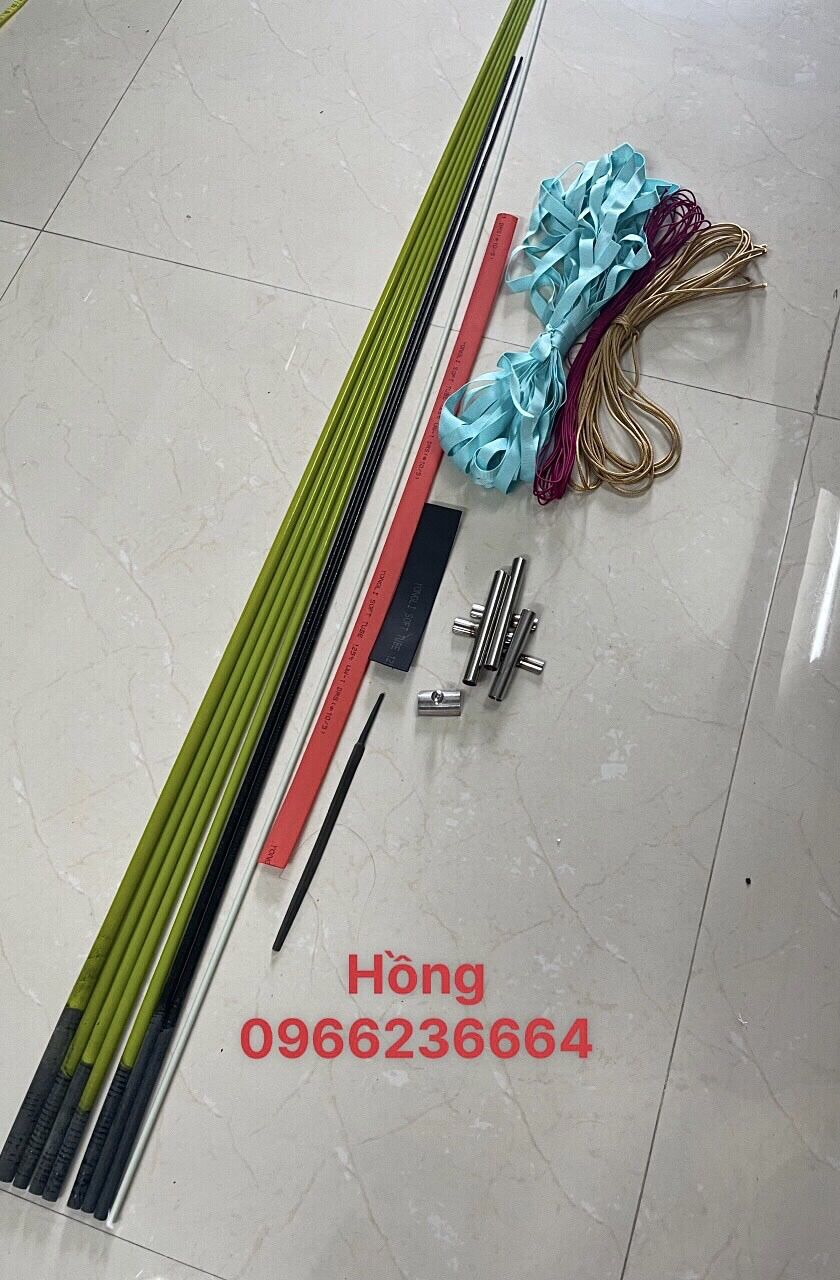 Combo khung cacbon 2m về tự làm, tặng kèm phụ kiện như hình