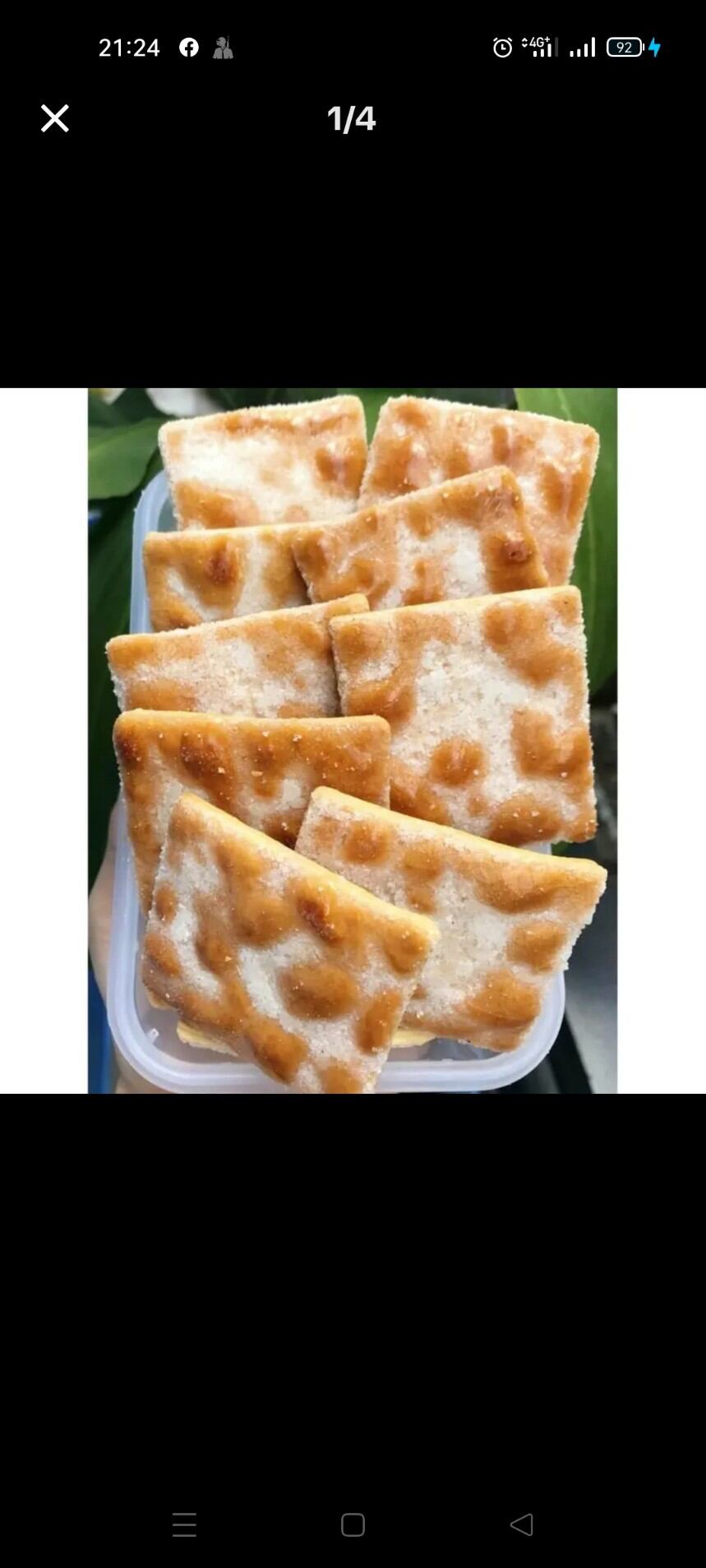 Bánh lạt đường vuông Túi zip 300gram (Bánh tuổi thơ)