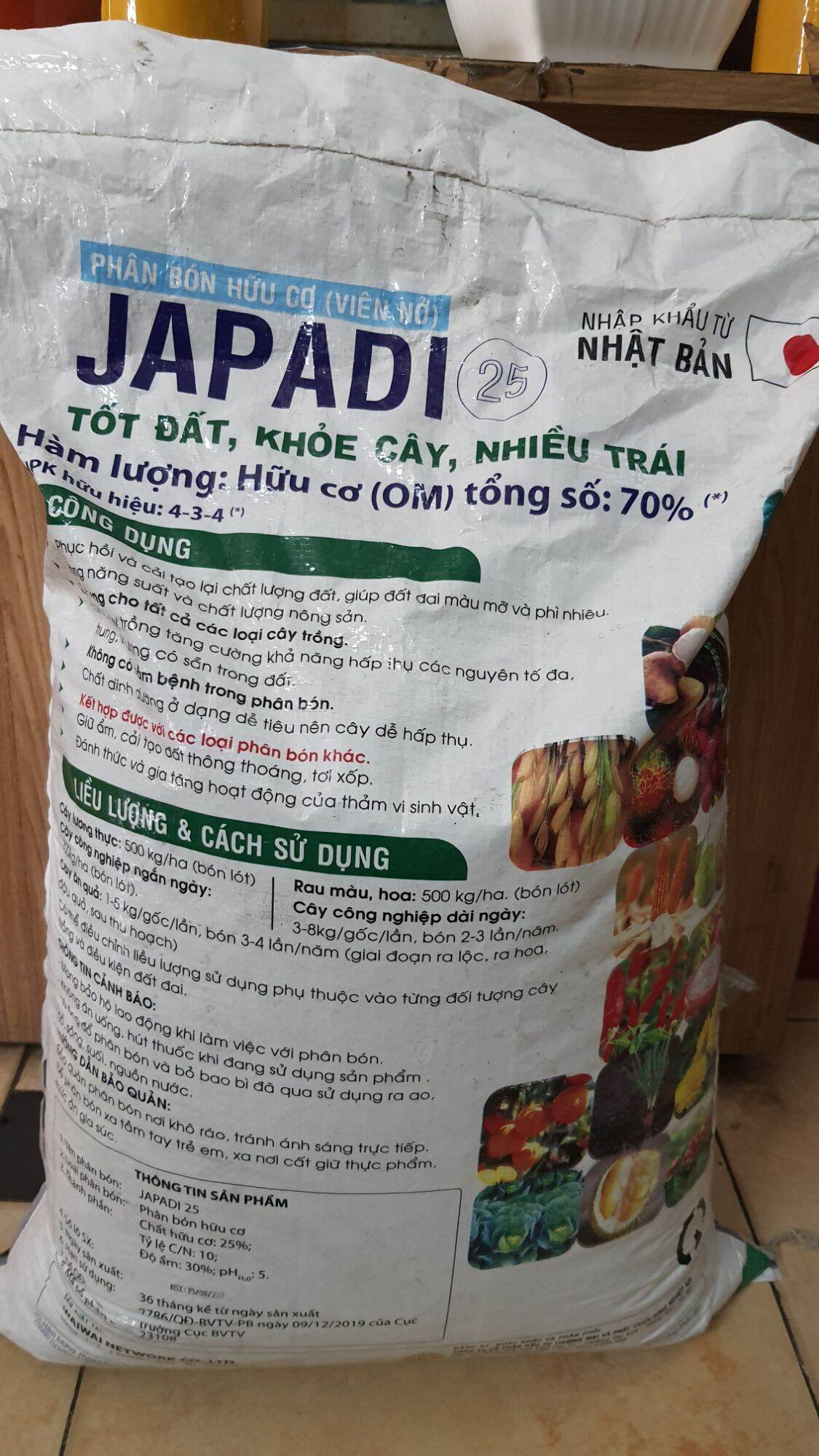 1kg phân gà viên nén nhập khẩu nhật.