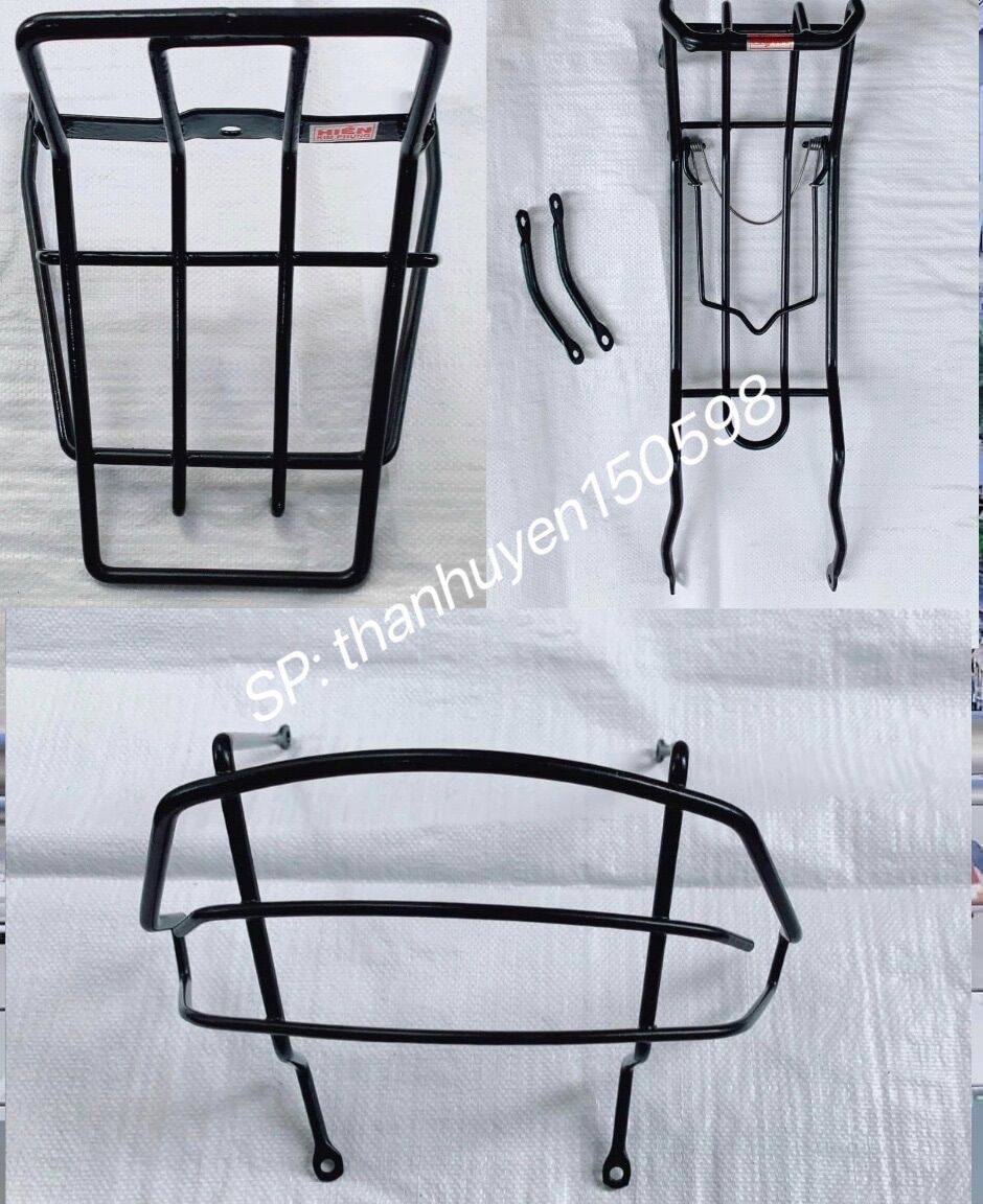 Combo 3 món baga mũi,baga sườn,bảo vệ lái sau xe dream nhúng nhựa đen