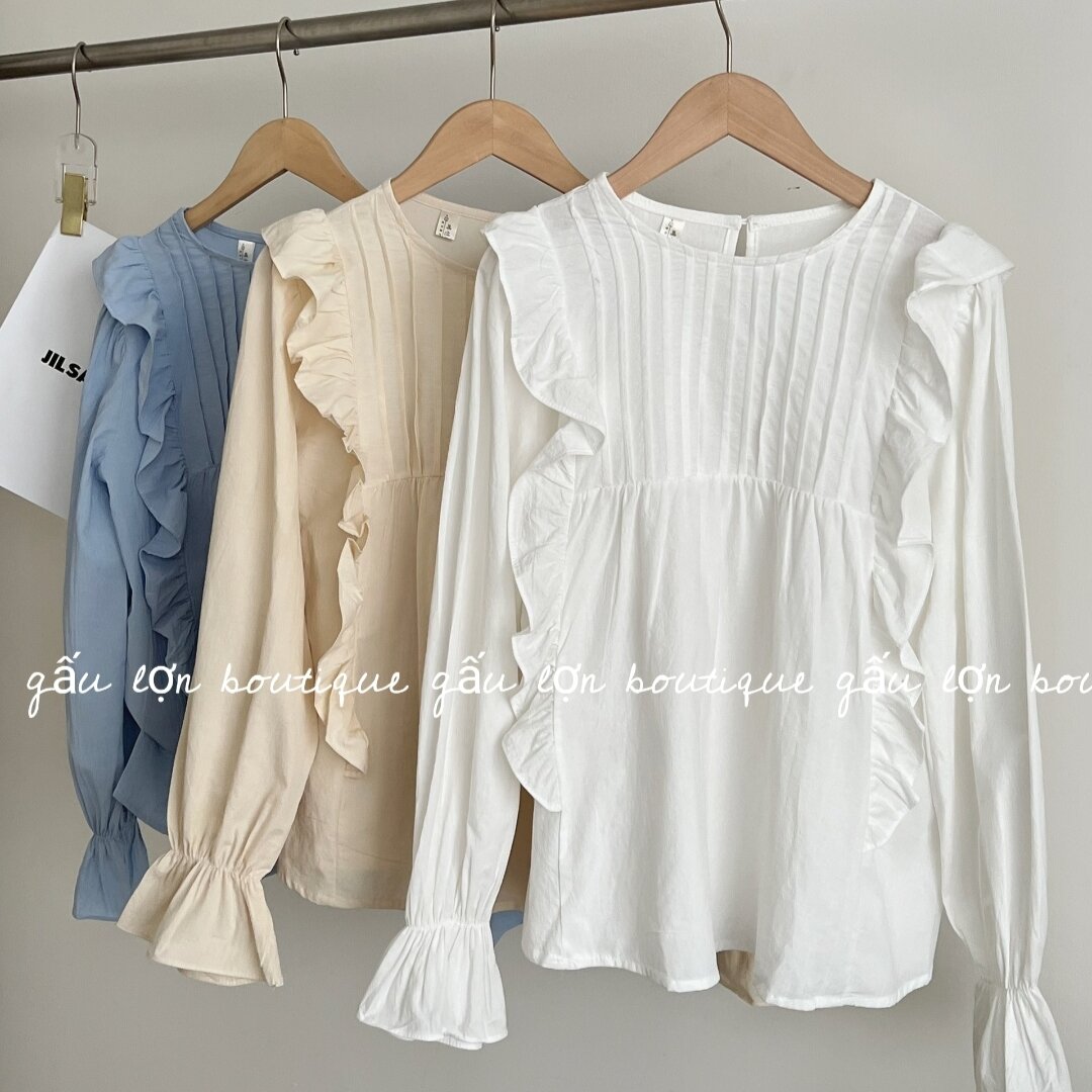 Áo babydoll bèo cánh tiên tiểu thư