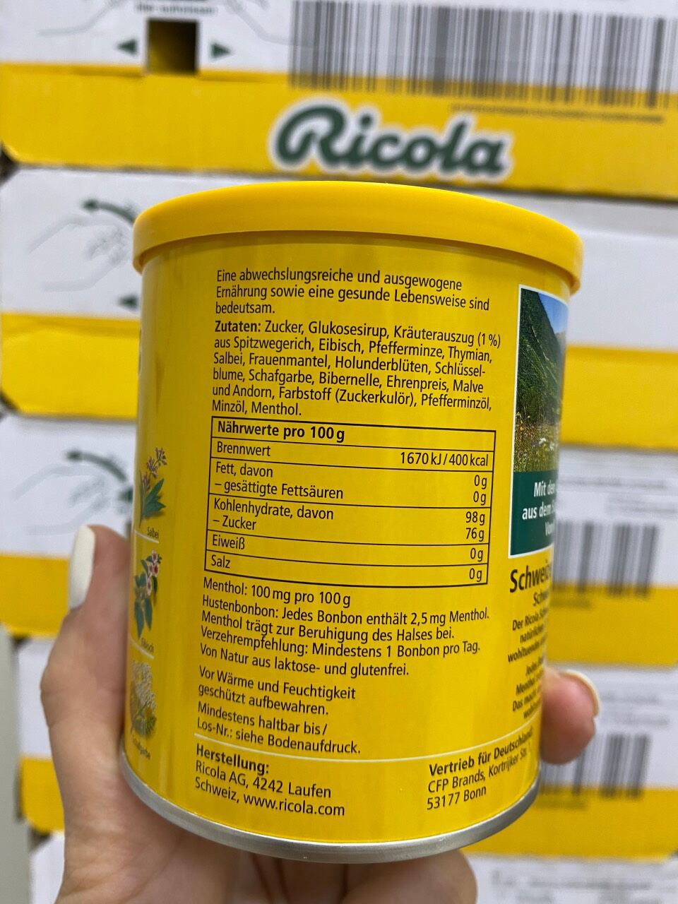 🇩🇪KẸO NGẬM HO RICOLA ĐỨC 🇩🇪