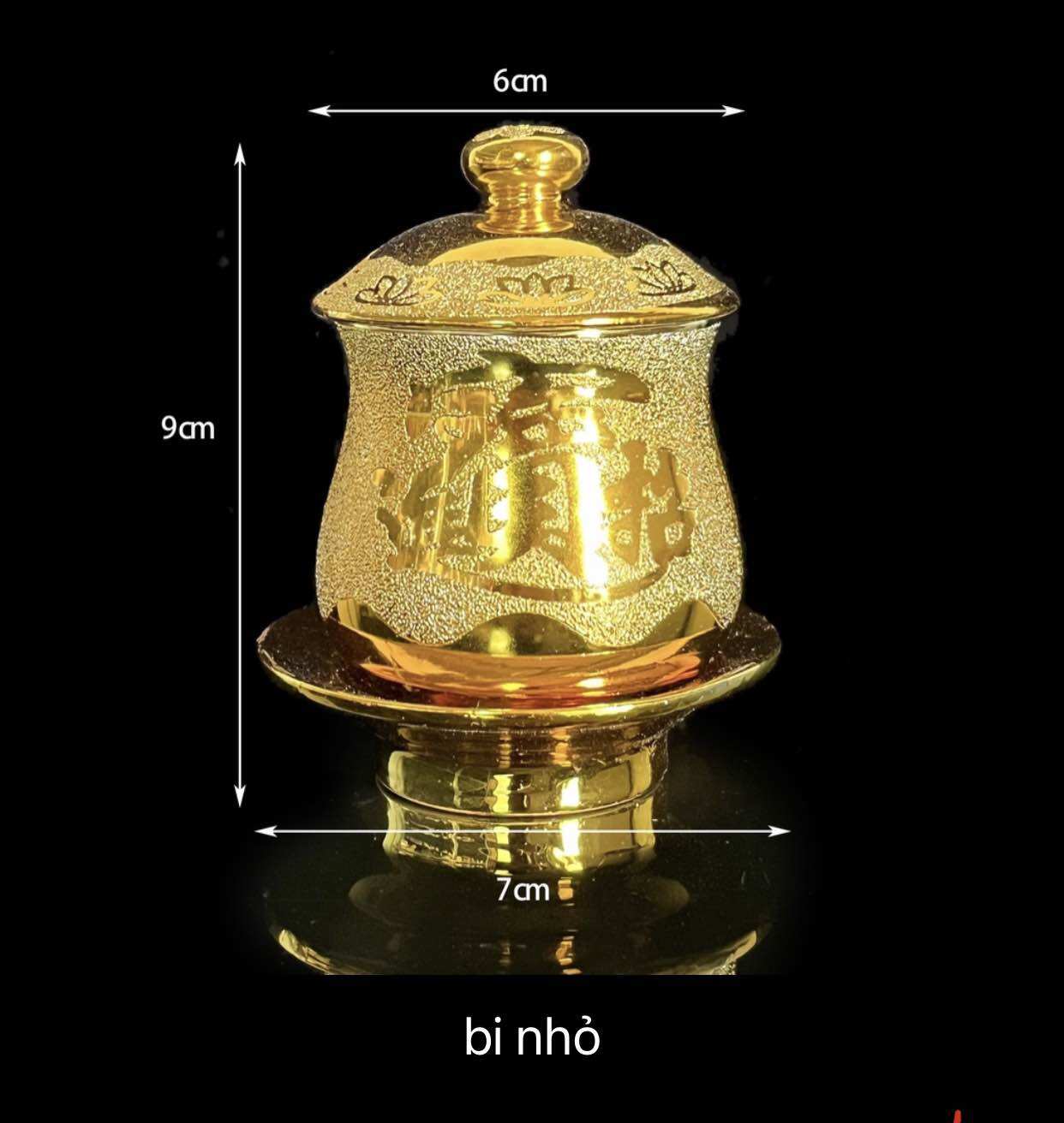 Chung nắp Kim Sa gốm sứ nhiều kích thước