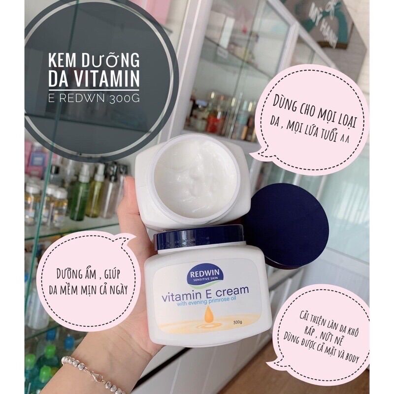Dưỡng ẩm da Vitamin E Redwin
