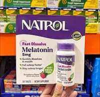 Date 2027 [Mẫu mới] Viên kẹo ngậm hỗ trợ giấc ngủ Natrol Melatonin Sleep 5mg lọ 250 viên