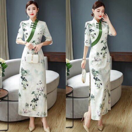 Đầm sườn xám xẻ