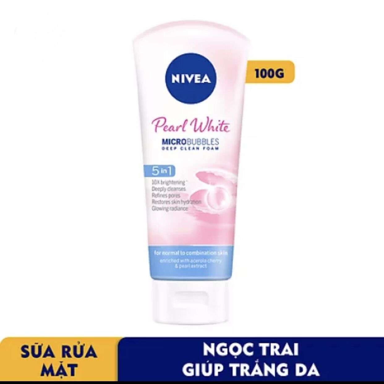 Sữa Rửa Mặt Nivea Nữ Micro Bubbles Deep Clean Foam 5in1 - 100g