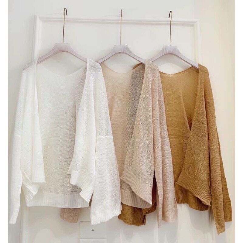 ÁO CARDIGAN LEN MỎNG - ÁO KHOÁC NỮ NHẸ MÁT