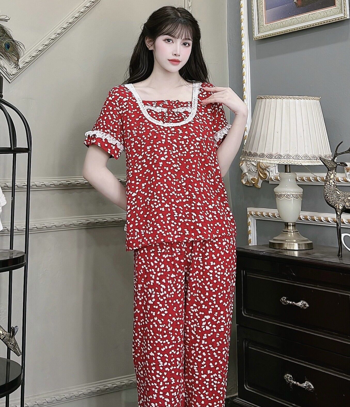 Đồ bộ mặc nhà nữ vải kate