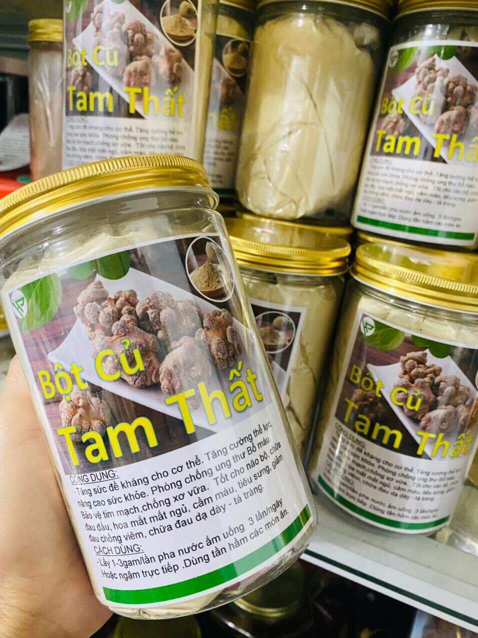 Bột Tam Thất Bắc mịn nguyên chất Tốt cho sức khỏe, phòng chống ung thư