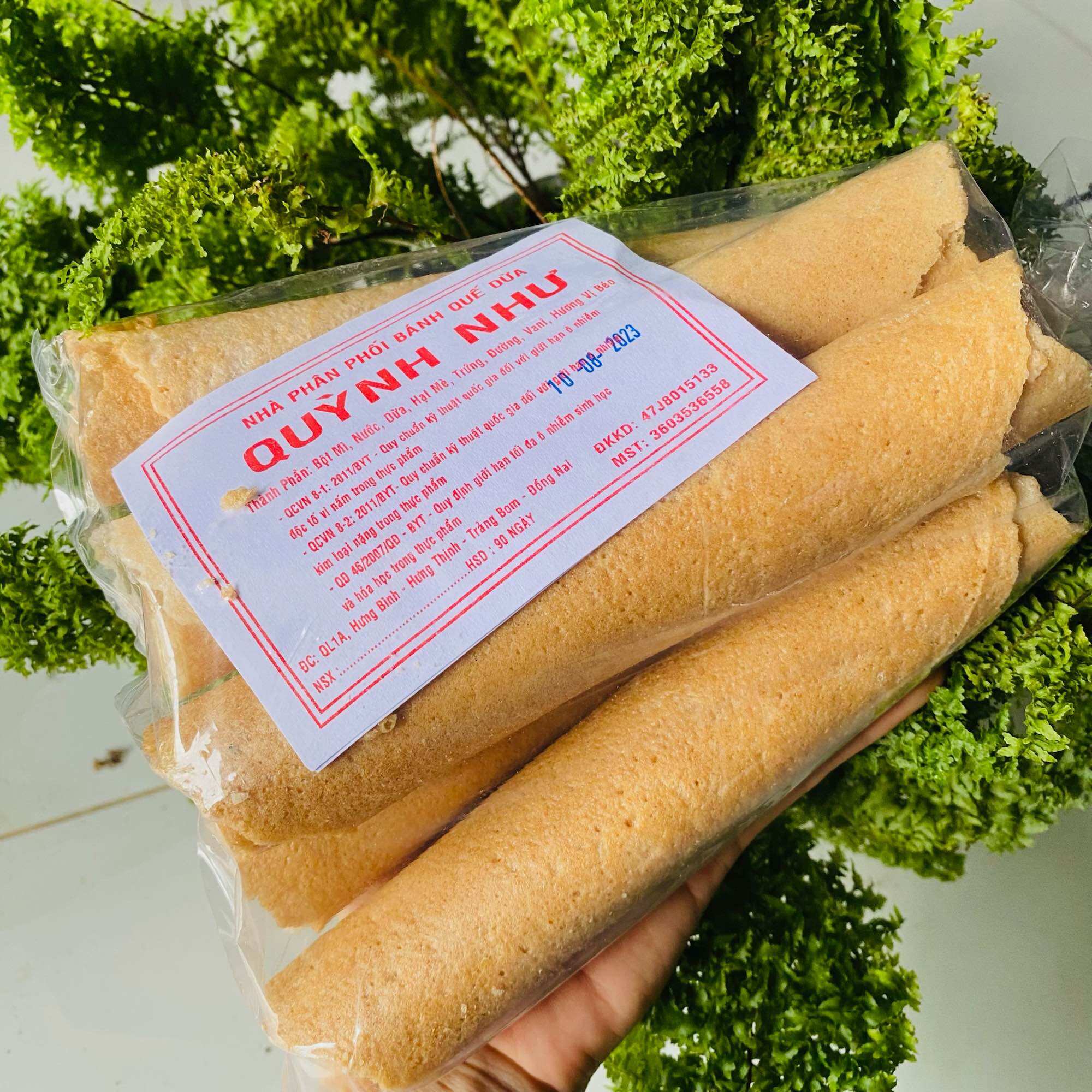 Bánh quế dừa, đồ ăn vặt, bánh tuổi thơ