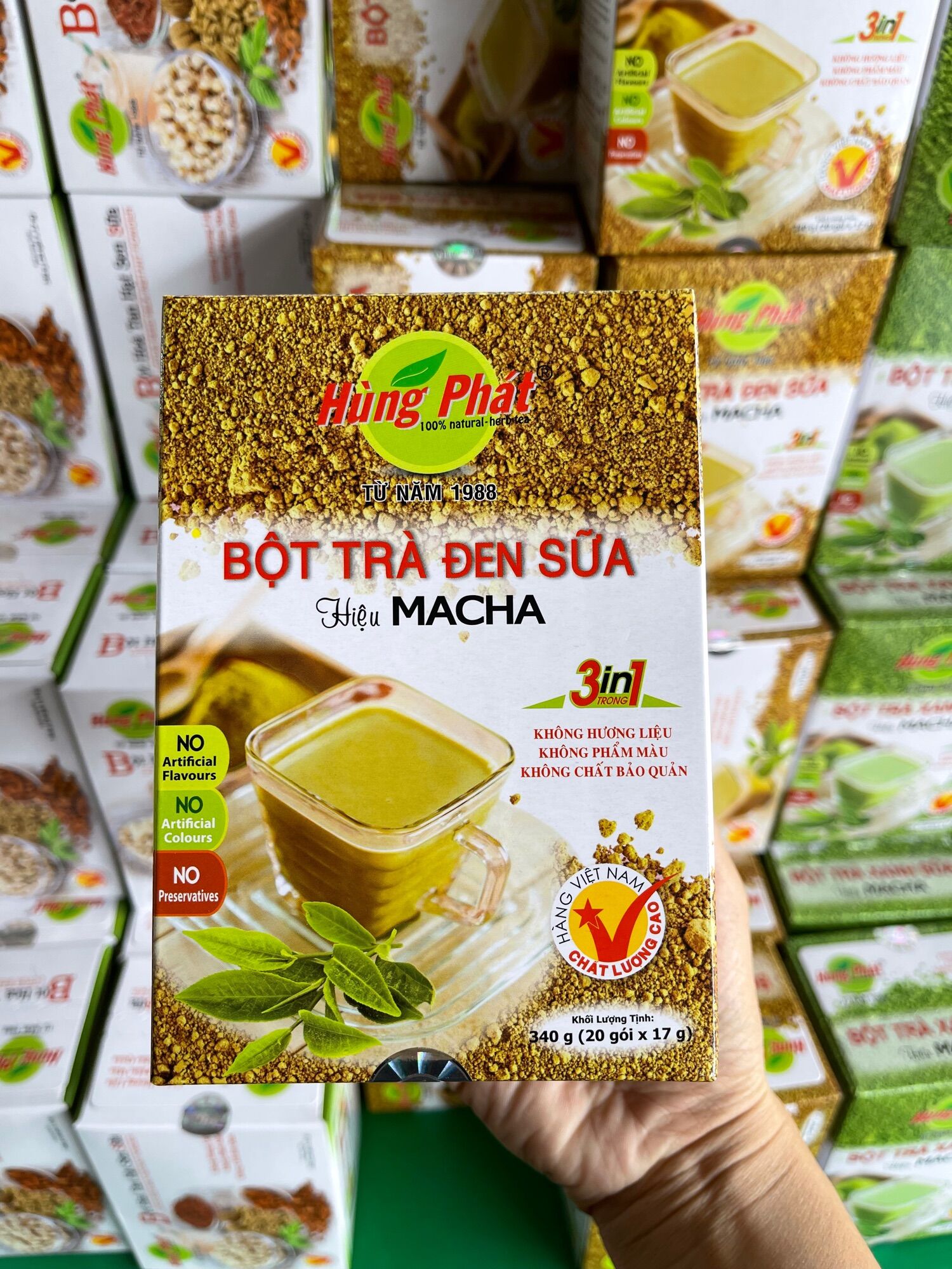 Bột trà đen sữa hiệu Macha Hùng Phát 340gr