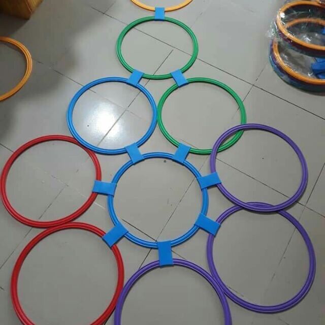 Vòng nhảy lò cò cho bé, bộ 10 vòng chơi nhảy lò cò cho bé size 38cm - đồ chơi vận động