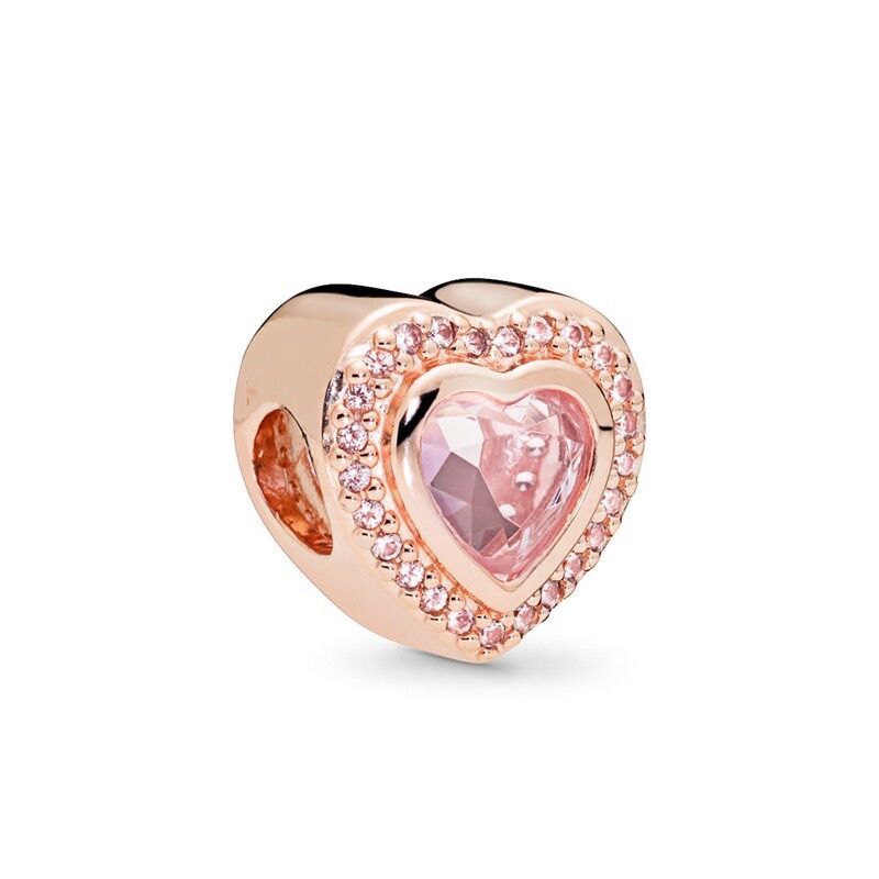 CHARM PAN ALE TIM ĐÍNH ĐÁ NHIỀU MẪU BẠC S925