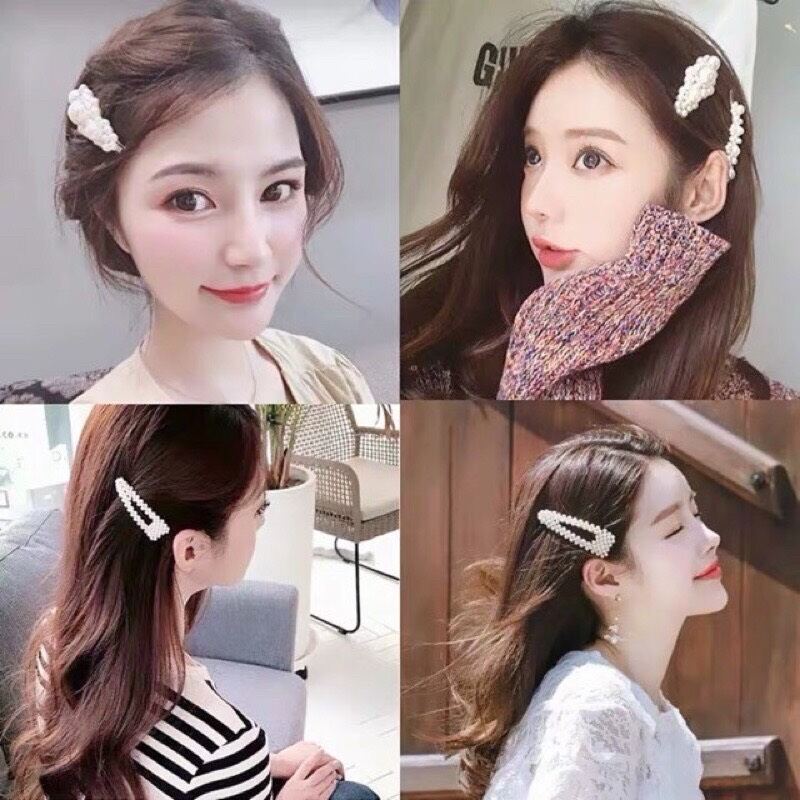 Kẹp tóc nữ đính ngọc phong cách hàn quốc