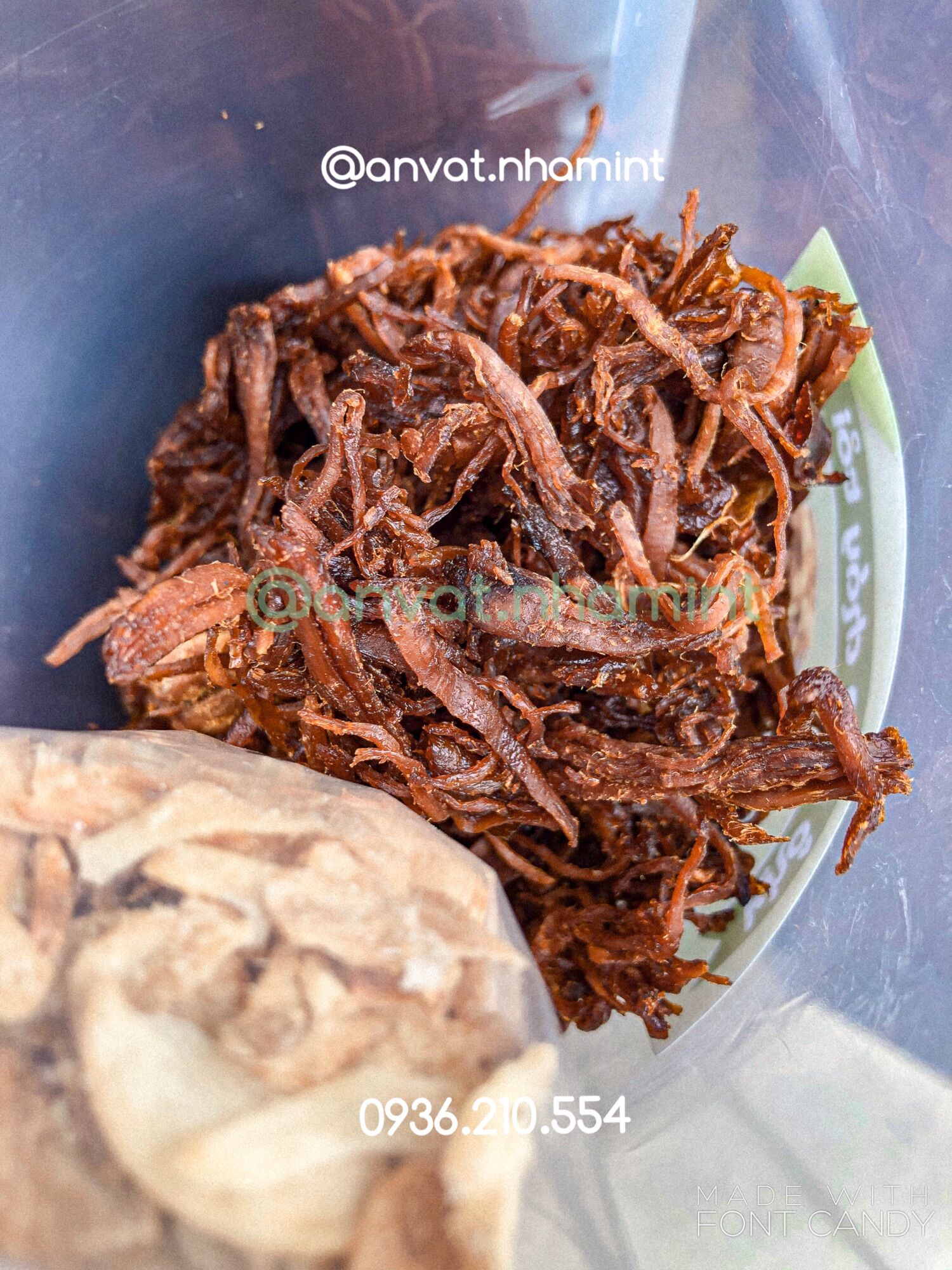 [500gr] Khô heo cháy tỏi - sợi nhỏ (ảnh thật)