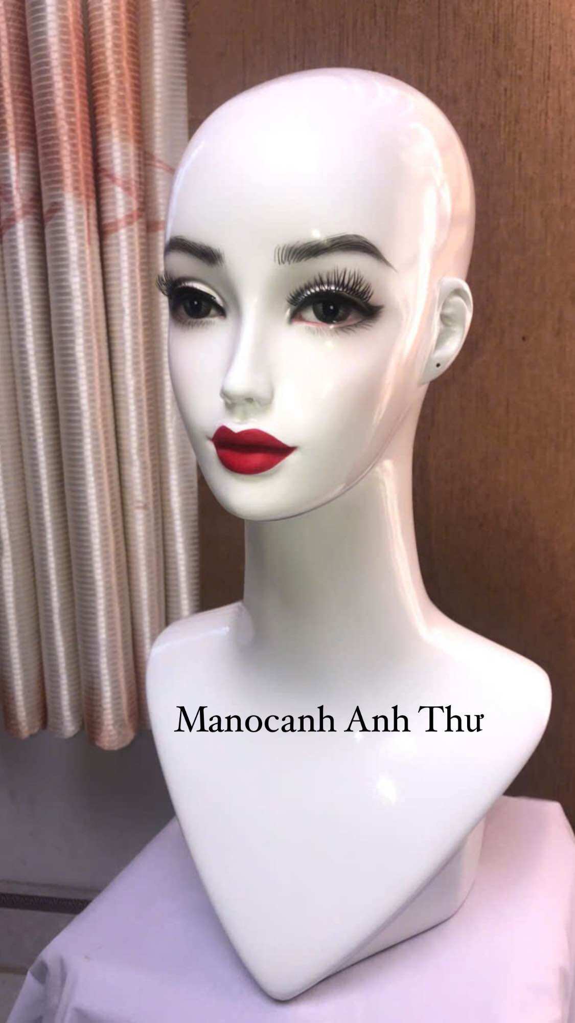Đầu manocanh nam nữ đội nón, đội tóc giả