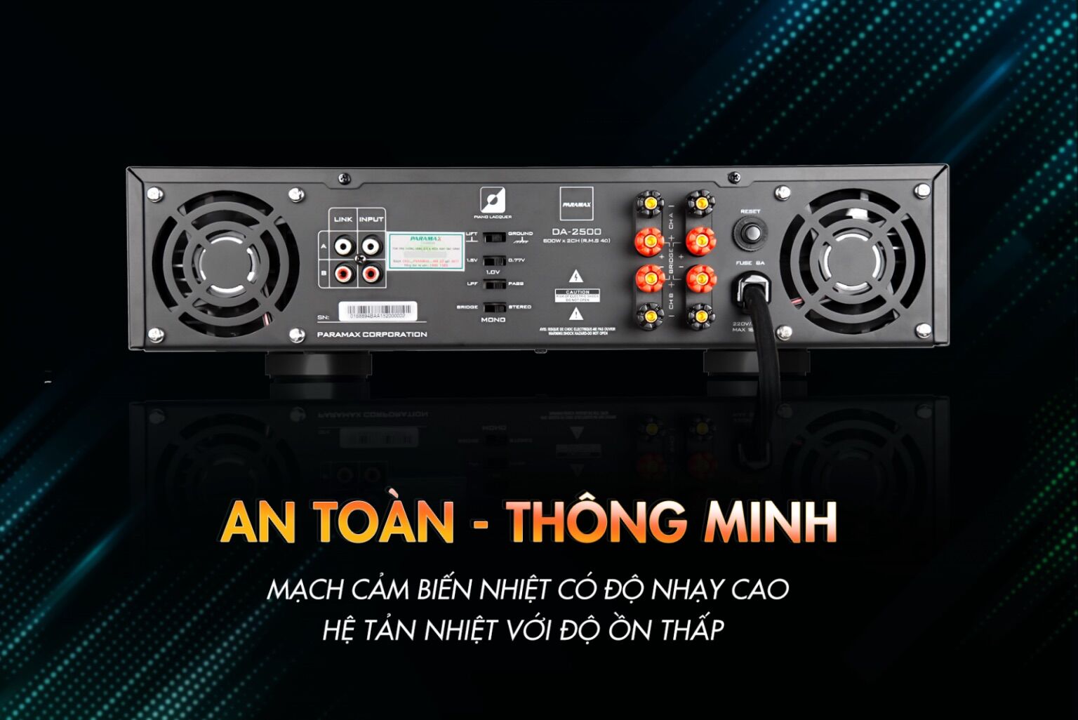 [HCM][Trả góp 0%]Main công suất Paramax DA-2500 - Hàng chính hãng - Gia Khang Electronics