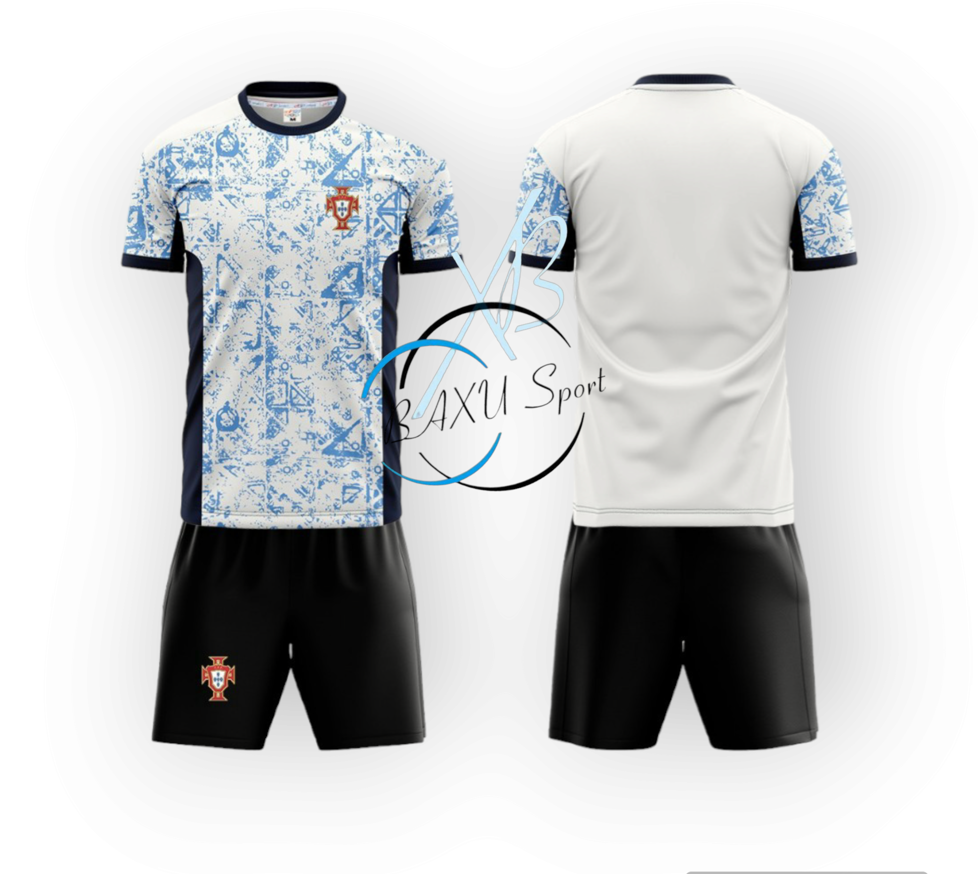 Bộ quần áo bóng đá cao cấp tuyển Bồ Đào Nha trắng 2024 mẫu mới thiết kế đẹp