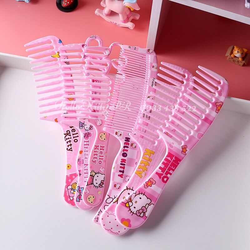 Lược chải tóc Hello Kitty nhựa dày