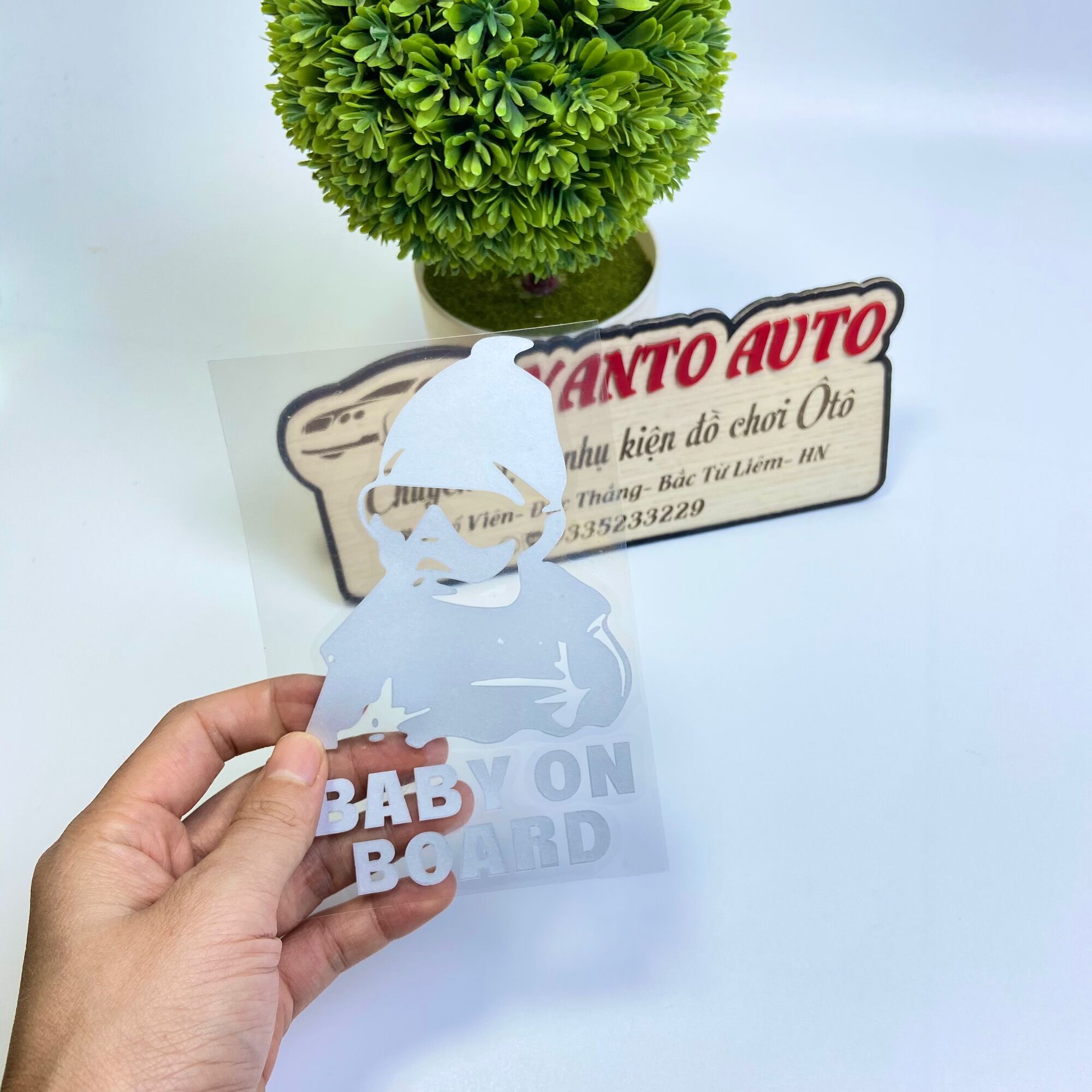 Tem Decal BABY ON BOARD Trang Trí Ô Tô