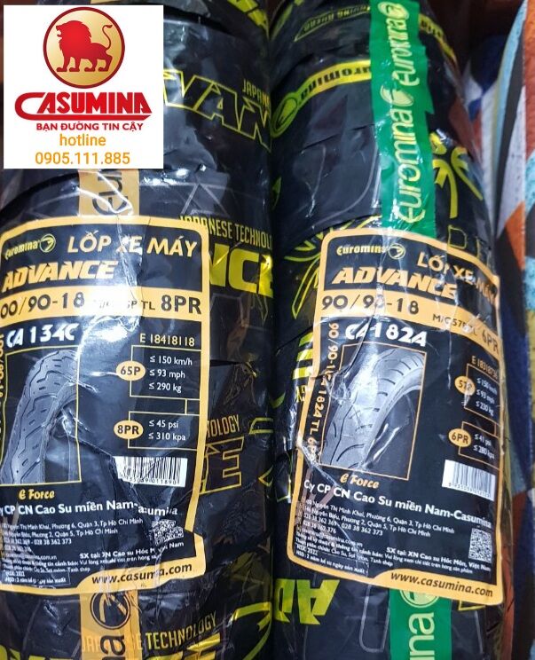 Cặp Vỏ/lốp cho Suzuki en 125/150 và các dòng xe vành 18 tương đương.