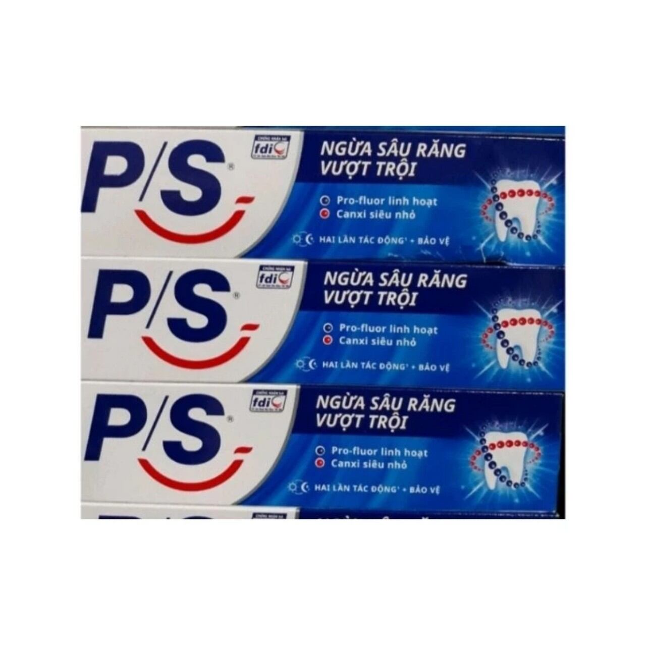 Combo (3cây x 180g )Kem đánh răng P/S ngừa sâu răng vượt trội