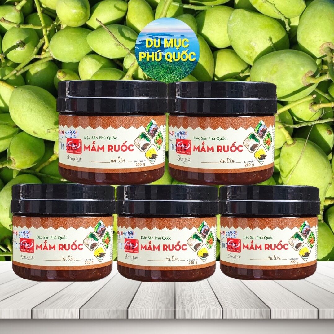 Mắm Ruốc Ăn Liền Phú Quốc 5 hủ loại 200g