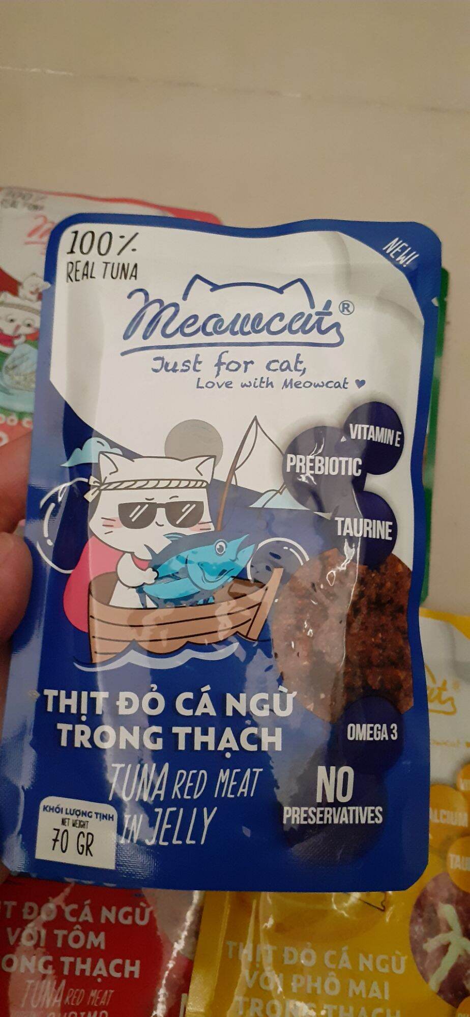 Thức ăn cho mèo Meowcat Thịt đỏ cá ngừ trong thạch thumbnail