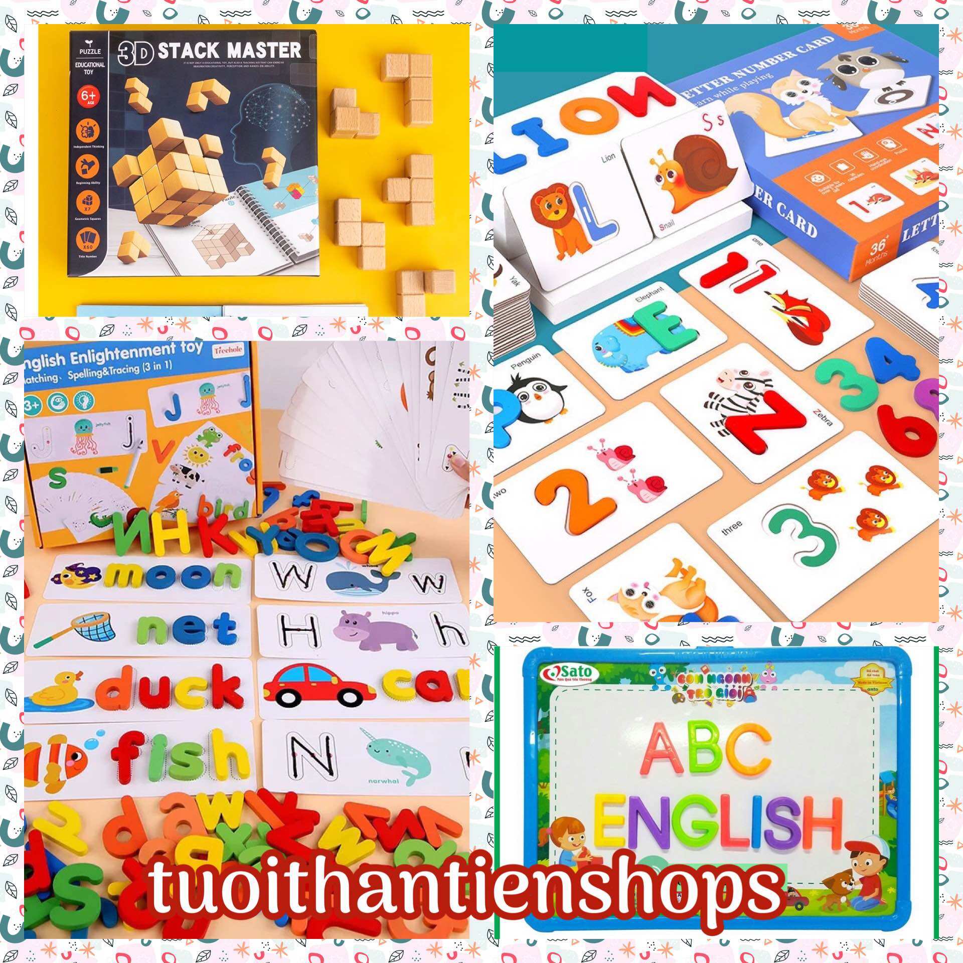 Đồ chơi xếp hình, đồ chơi phát triển trí tuệ cho bé giúp trẻ em thông minh