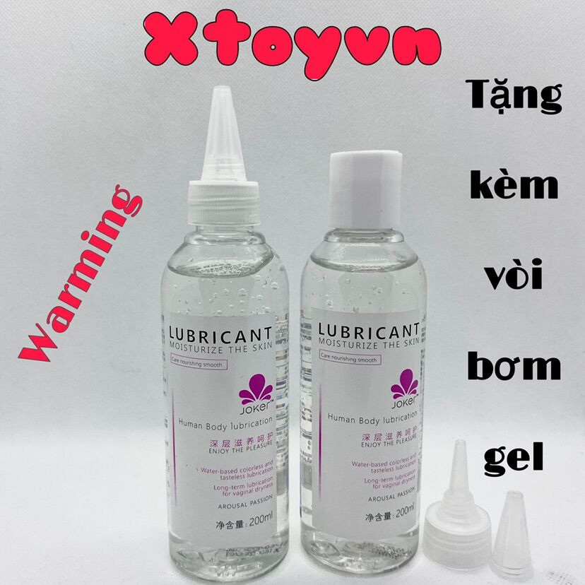 Gel Bôi trơn JOKER - Màu Đỏ - Nóng Ấm - 200ml