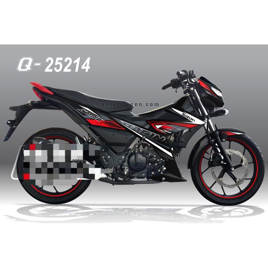 Tem rời satria đen đỏ zin