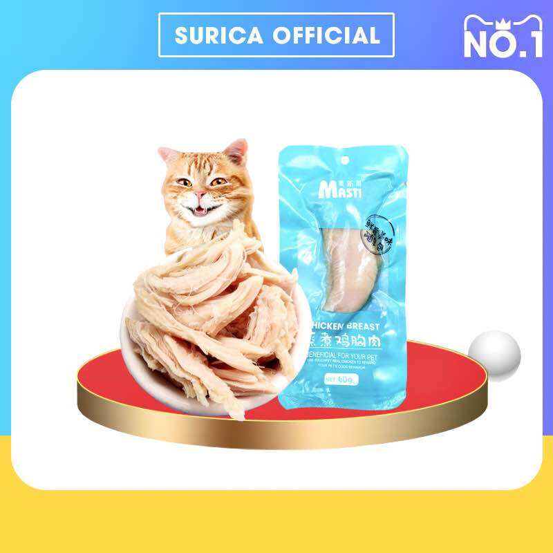Ức gà hấp ăn liền Masti Ức gà cho chó mèo tăng cân siêu thơm ngon MT07 (40gr)