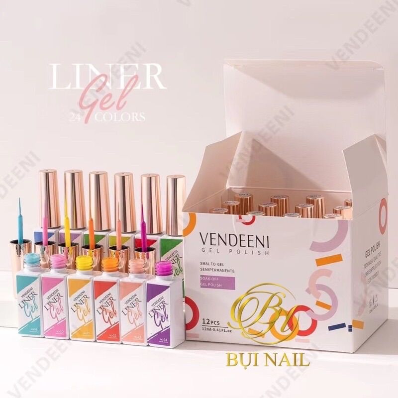 SET CỌ NÉT GEL VENDEENI SỐ 13 ĐẾN 24