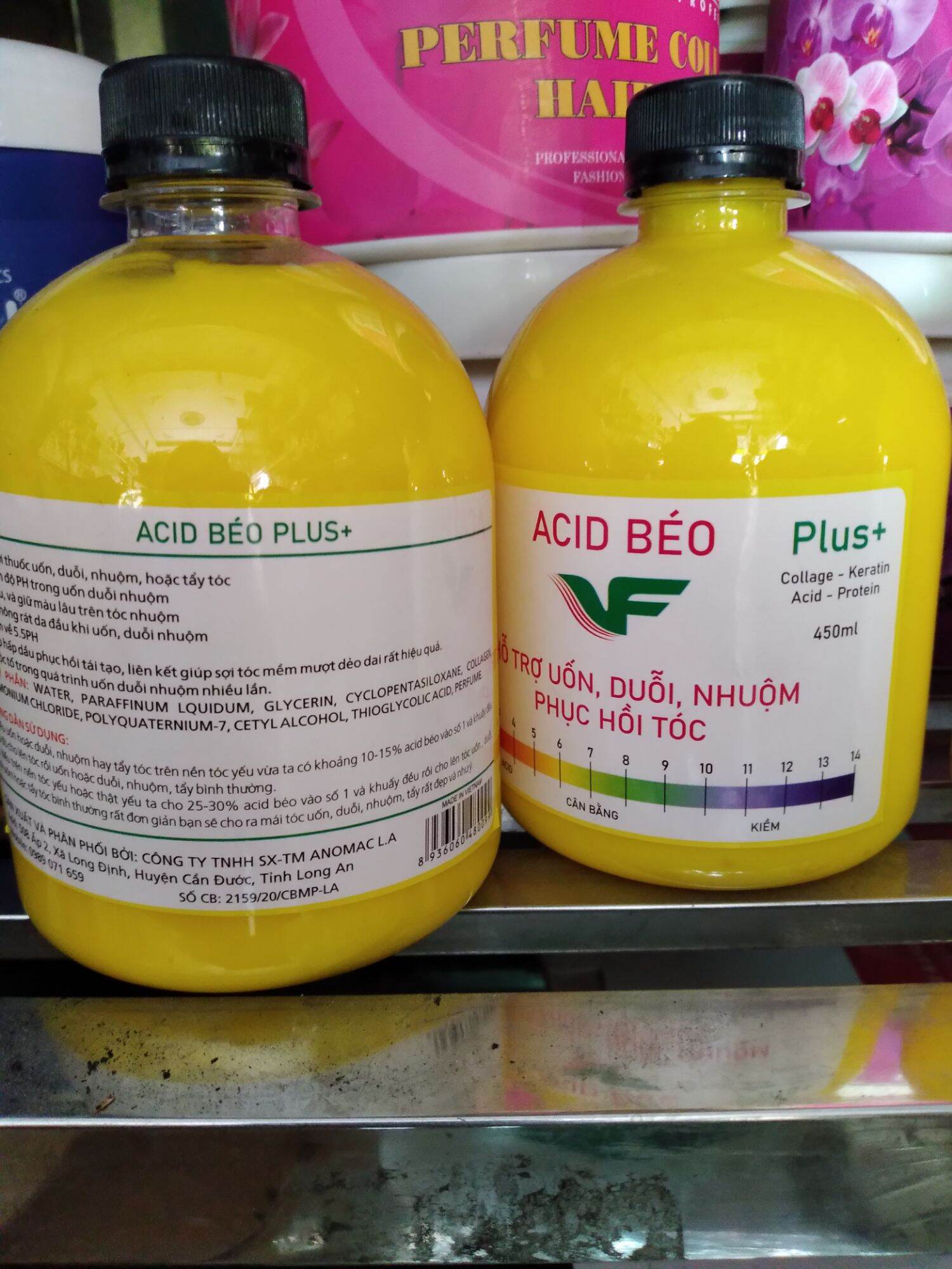 A cid béo plus+ hỗ trợ uốn, duỗi, nhuộm, phục hồi tóc 500ml