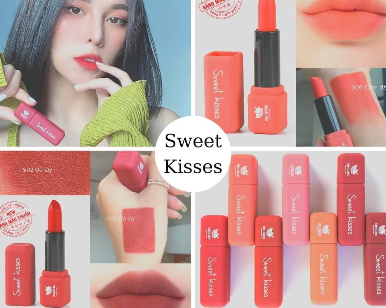 SON KẸO SWEET KISSES HÀN QUỐC LINH HƯƠNG SIÊU LÌ KHÁNG NƯỚC