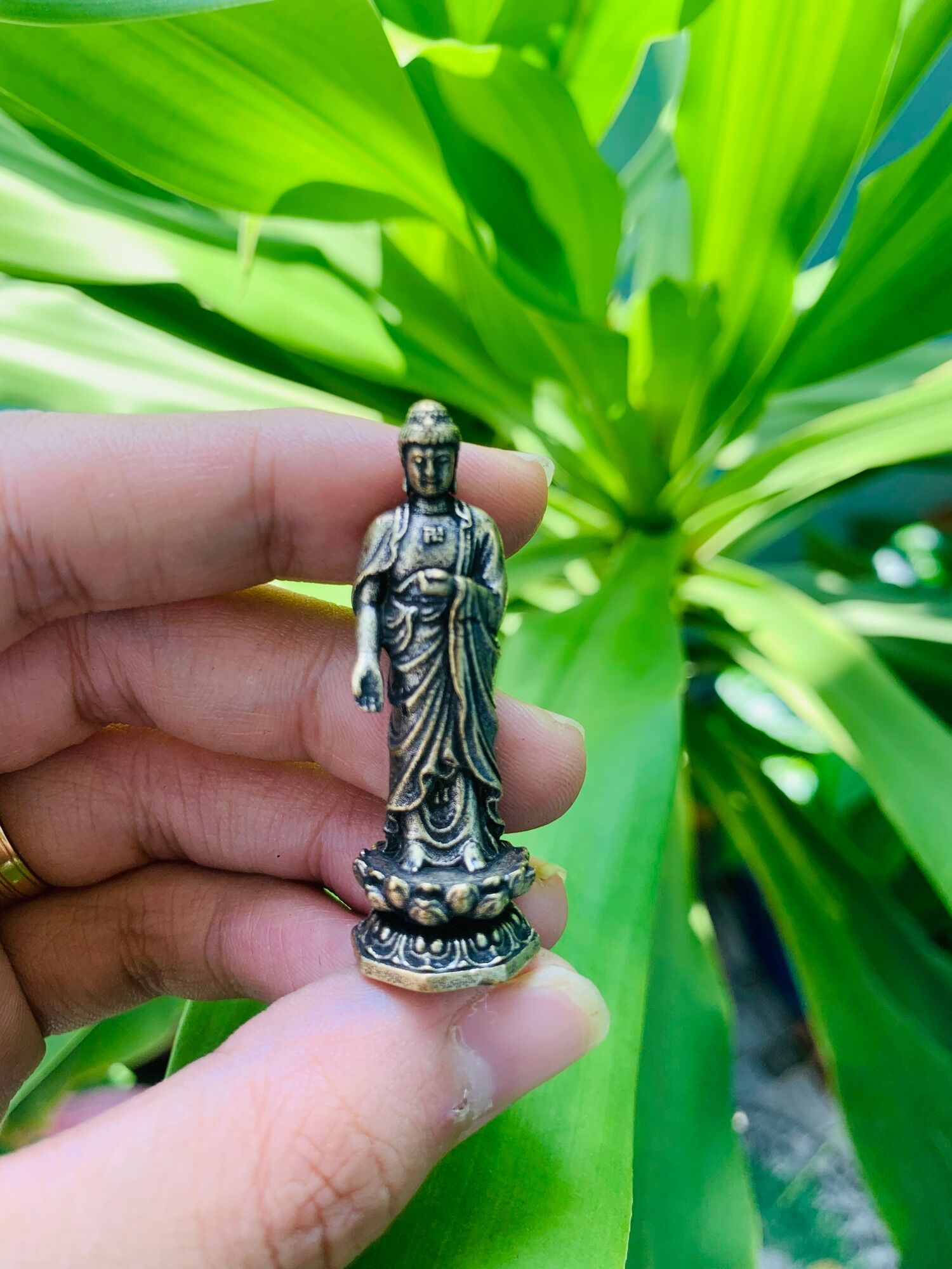 Tượng phật đồng A Di Đà mini
