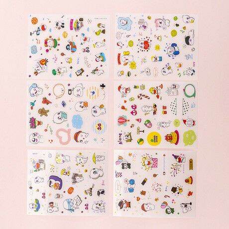 Set 6 tấm sticker dán Syung dán trang trí