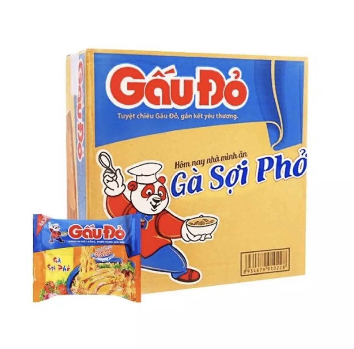 Thùng mì gấu đỏ gà sợi phở 63gx 30gói