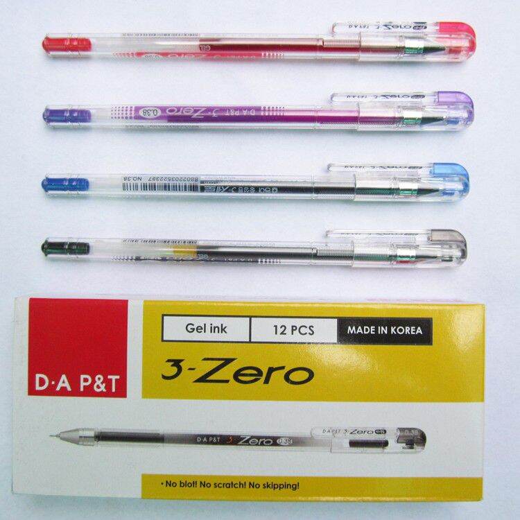 Hộp 12 cây bút Hàn Quốc 3 Zero D. A P&T 0.38mm