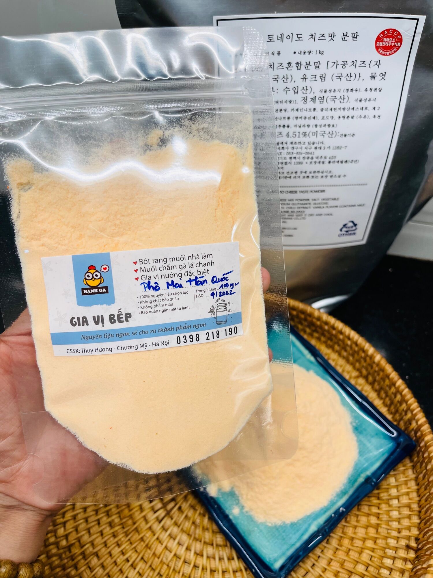 Bột phô mai hàn quốc 100gr