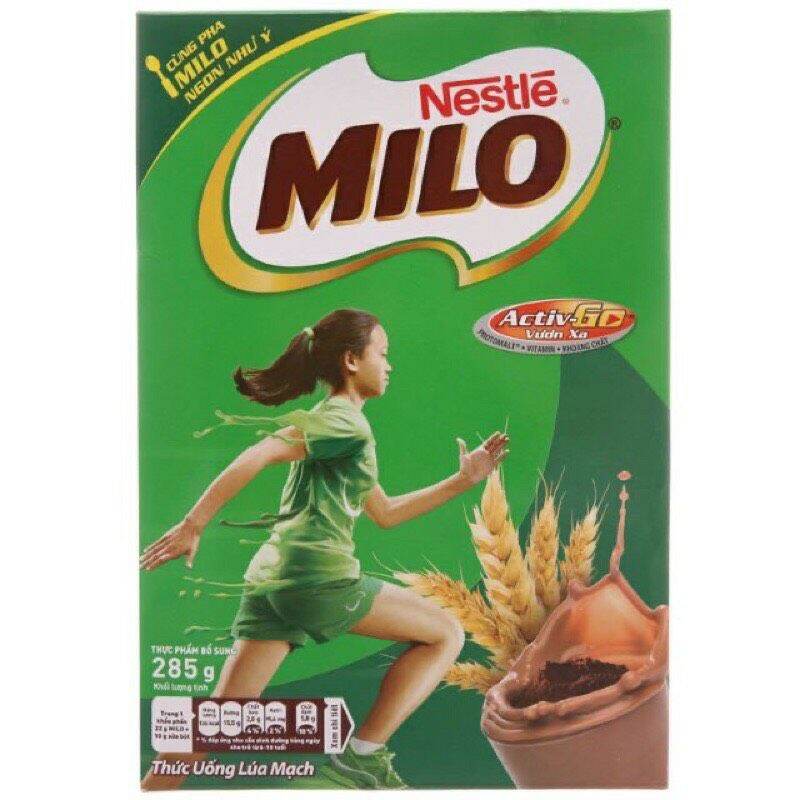 Milo nguyên chất hộp giấy 285 g