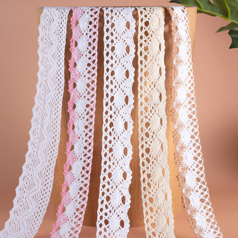 Phụ Kiện Viền Ren Thủ Công DIY Làm Trang Trí Quần Áo Rèm Cửa Viền Cotton Tua Rua Viền Ren Phụ Kiện M