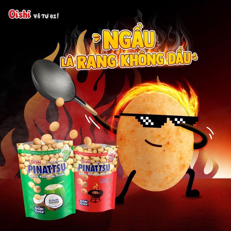 bánh đậu phộng da cá oShi siêu ngon bùng vị