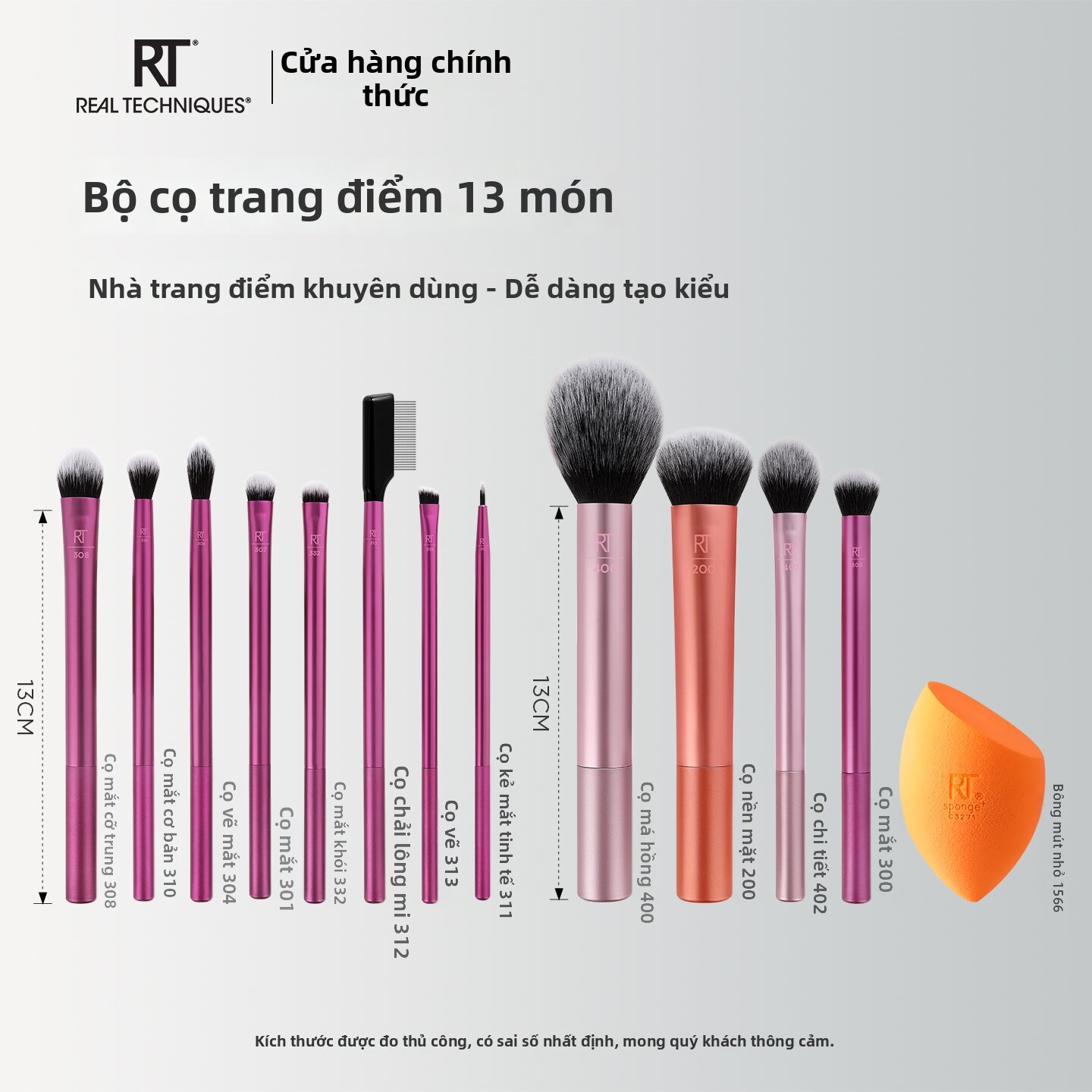 Real Techniques | Facial and Eye Makeup Brushes Set - 3
