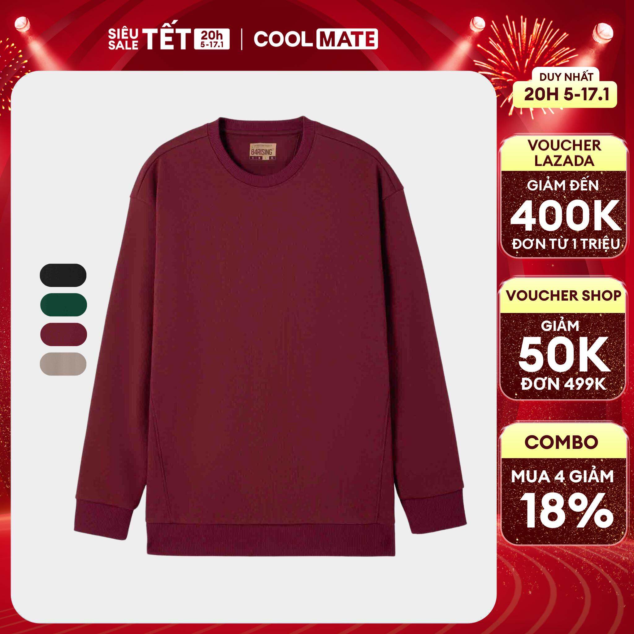 [CHỈ 20H 5-17.1 MUA 4 GIẢM 18%]Áo Sweater French Terry Oversize giữ ấm tốt Coolmate