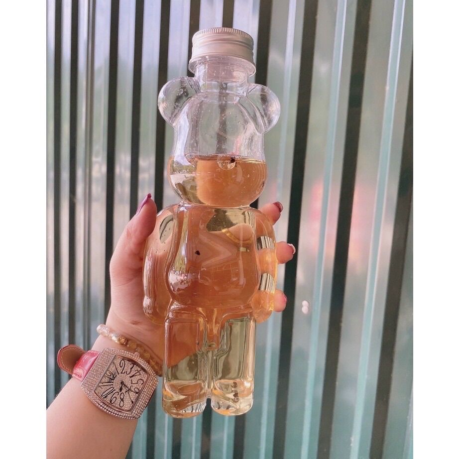 Chai nhựa đựng trà sữa, nước trái cây, sinh tố, gấu lùn teddy