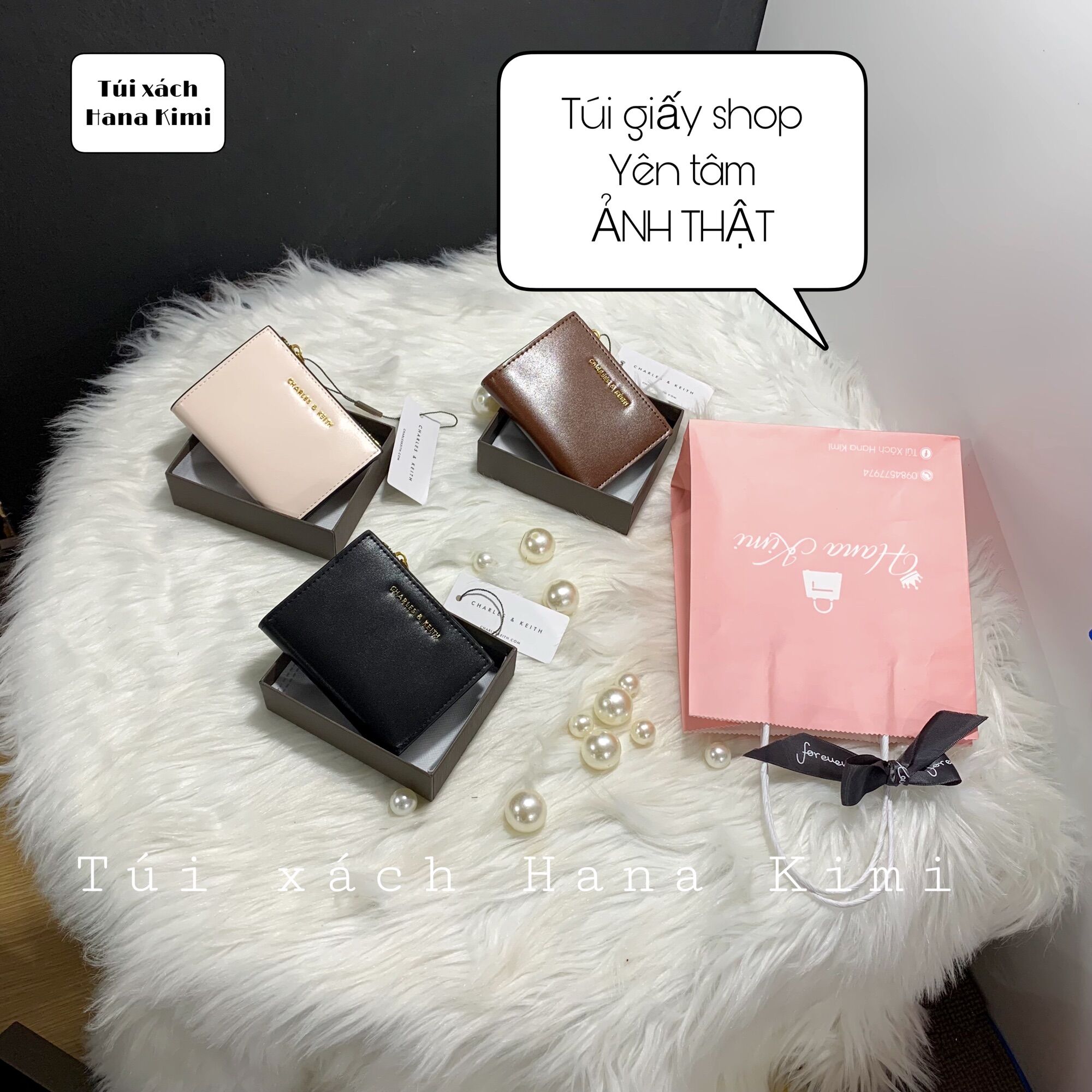 Ví bóp nữ mini gấp đôi nhỏ gọn
